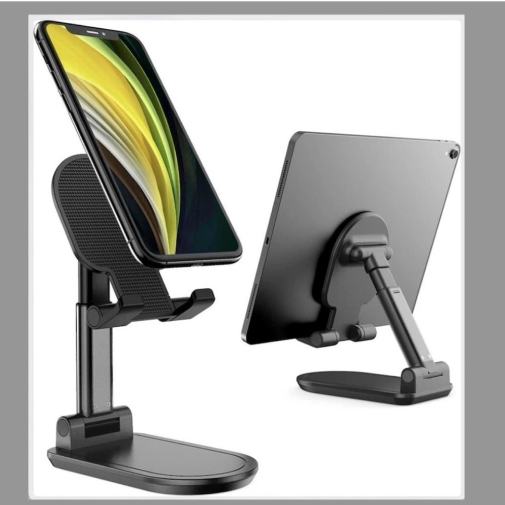 Dark Gray Foldable Phone / Tablet Adjustable Stand (NEW IN SEALED BOX)